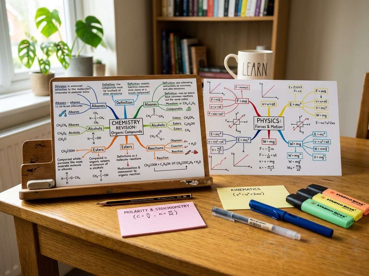 Structured visual chapter revision notes and chemistry mind map